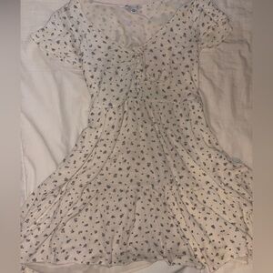 American Girl Cream and Blue Floral Mini Dress